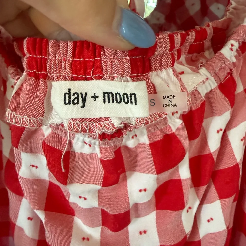 Red Checkered Women's Dress - Picture 2 of 2
